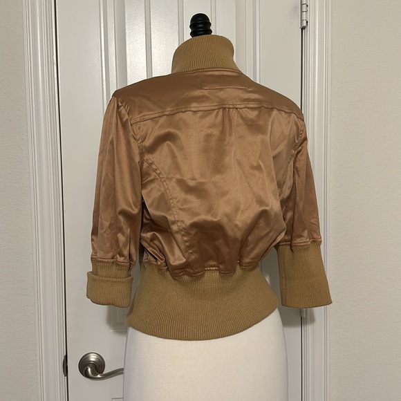 Gold/Brass Crop Jacket - Picture 4 of 10